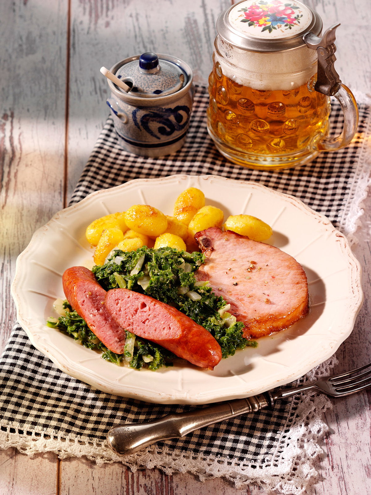 Rezept für Grünkohl mit Kartoffeln