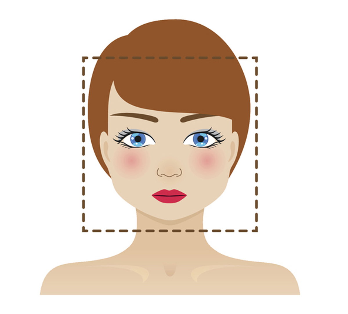 Illustration eckiges Gesicht