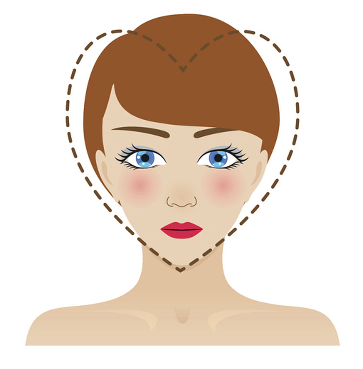 Illustration herzförmiges Gesicht