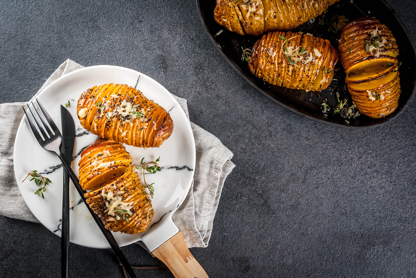 Hasselback Potatoes: Fächerkartoffeln mit Käse